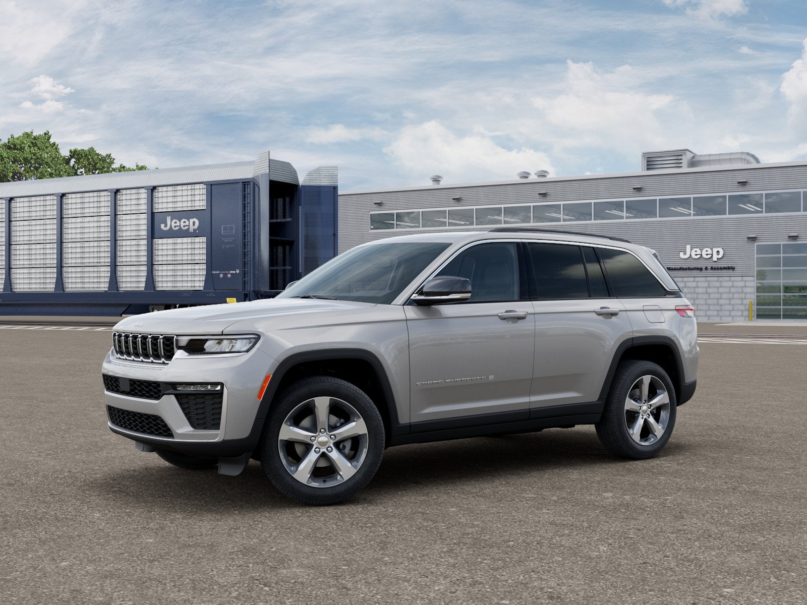 2026 Jeep Grand Cherokee GRAND CHEROKEE LIMITED 4X4 in Silver Zynith Exterior Paint — front three-quarter view